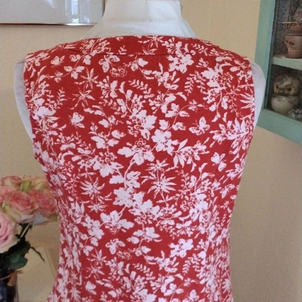 Chadwicks of Boston Linen Floral Dress - Picture 6 of 11